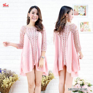 เสื้อถักโครเชต์ แขนสามส่วน-580701030180