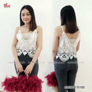 เสื้อลูกไม้สายเดี่ยว