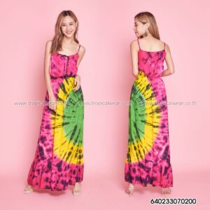 Alternative view of ชุดเดรสยาว ผ้ามัดย้อม-640233070200