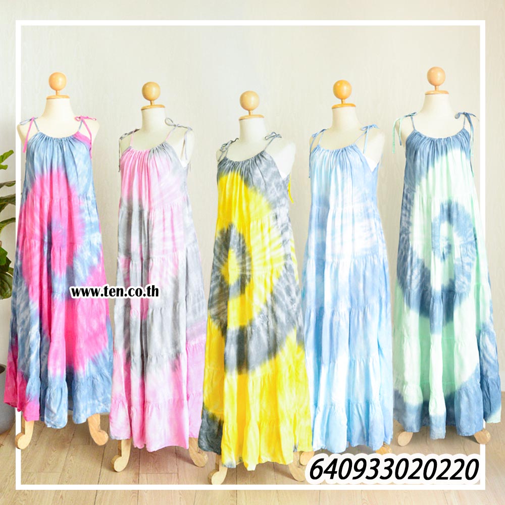 Tie dye pastel dress- ชุดเดรสลายมัดย้อมสีพาสเทล-640933020220 - Image 5