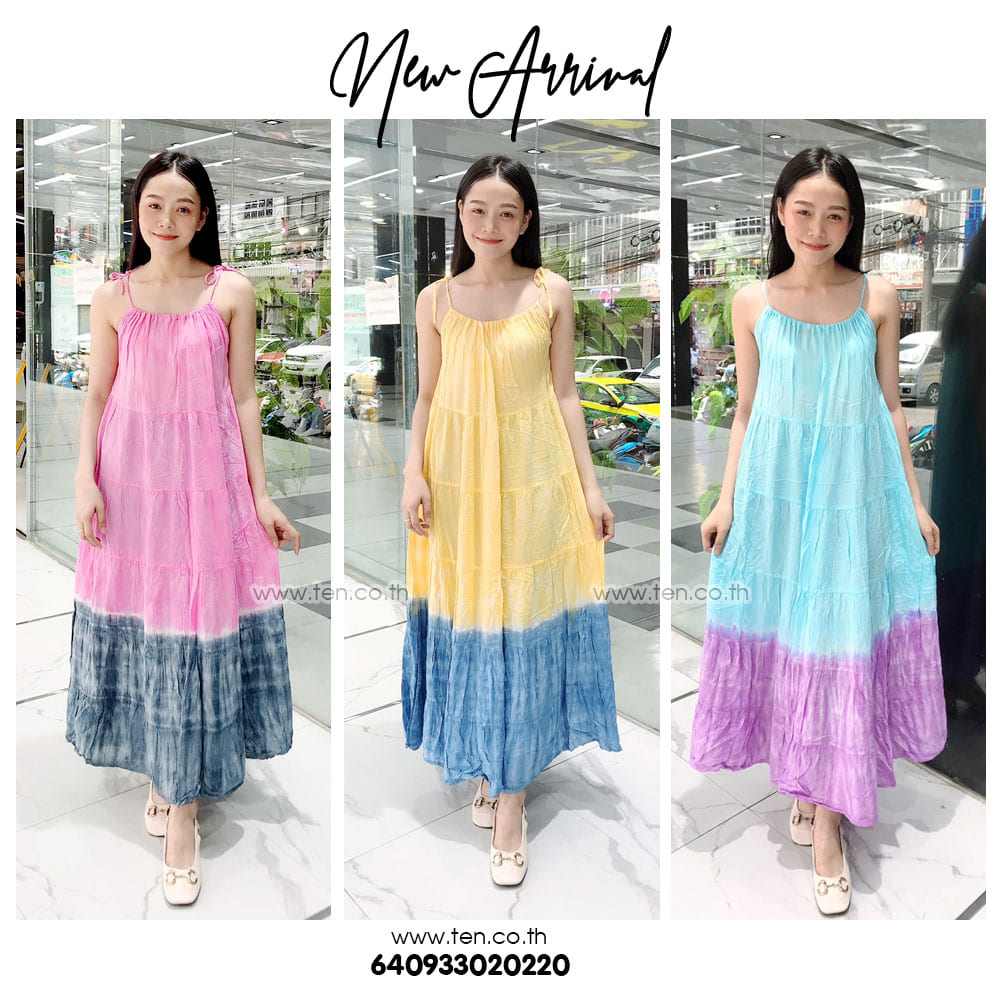 Tie dye pastel dress- ชุดเดรสลายมัดย้อมสีพาสเทล-640933020220