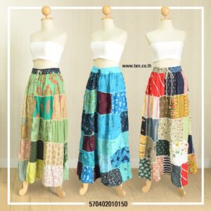 Boho Gypsy Skirts-กระโปรงยิปซีตัวยาวลายกราฟฟิค-570402010150