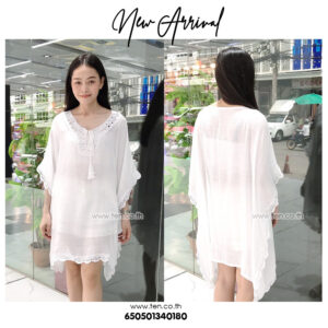 เสื้อเบลาส์ทรงค้างคาวลายดอก-650501340180