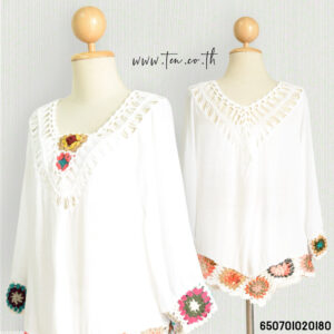 เสื้อเบลาส์ถักโครเชต์ลายดอก-650701020180