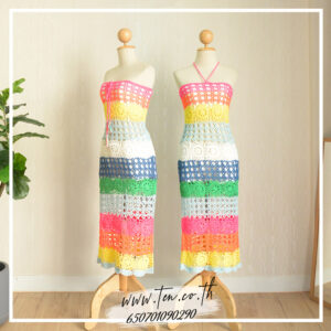 Colorful Summer Dress-เดรสชายหาดสีสันสดใส-650701090290
