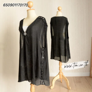เสื้อคลุมชายหาด เสื้อคลุมแขนกุดแต่งห่วงเหล็ก - 650901170170