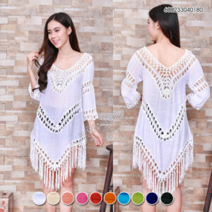 Crochet fringe tops-เสื้อถักโครเชต์สไตล์ซัมเมอร์-600233040200