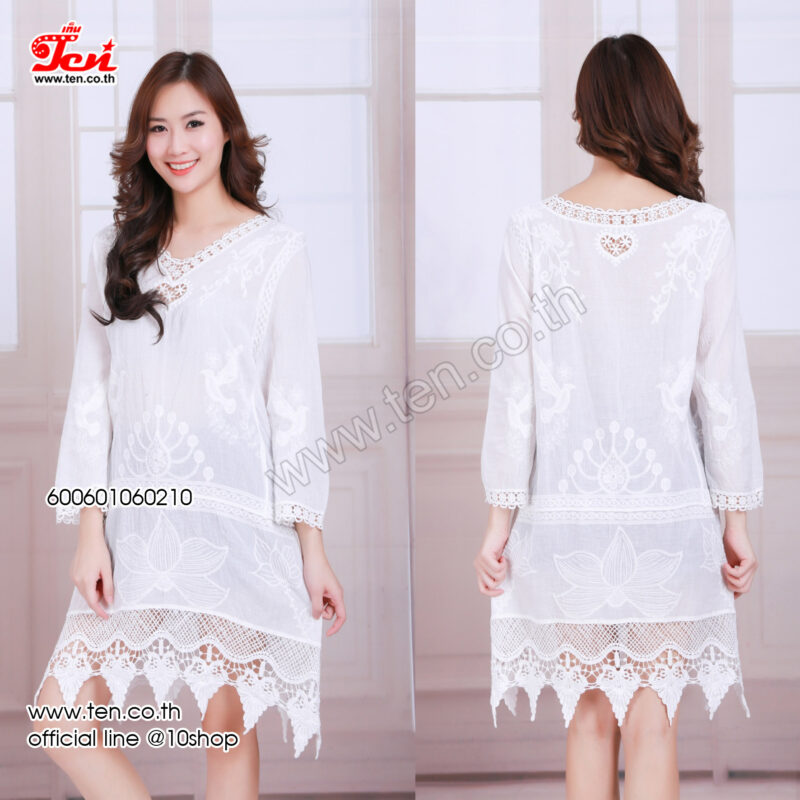 D50140A-DRESS-White main image 1
