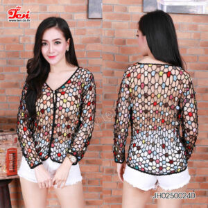 Long sleeve sequin blouse -เสื้อคลุมแขนยาวประดับเลื่อม-JH02500240