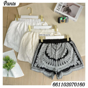cotton lace shorts with embroidery