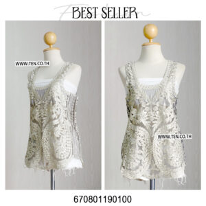 Delicate Embroidered Lace Tank Top with floral patterns