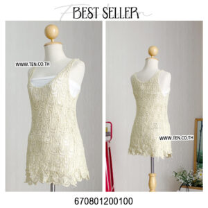 Elegant crochet lace sleeveless top for women