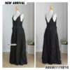 Formal black maxi dress with crochet lace detailing for elegant events