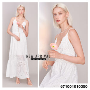 Casual white maxi dress for weekend outings