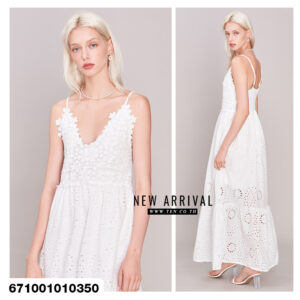 Casual white maxi dress for weekend outings