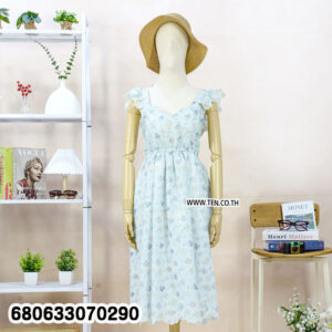 Summer-ready cute floral lace dresses in pastel colors displayed on mannequin and hangers.