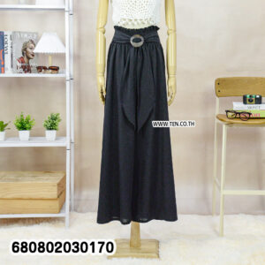 Lightweight palazzo pants styled with a straw hat and white crochet top for summer outfits.