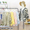 Boho crochet cardigan for women in black-trimmed white design ✅