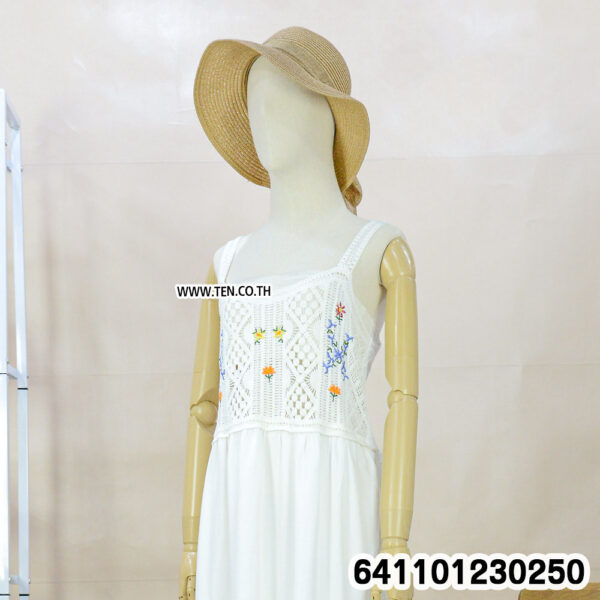 เดรสยาวถักไหมพรมปักลายดอกไม้ - 641101230250 - Image 4
