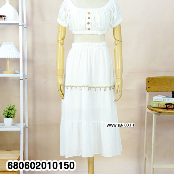 กระโปรงผ้าพริ้ว แต่งอุปกรณ์น่ารัก – 680602010150 - Image 2
