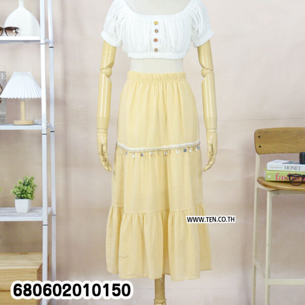กระโปรงผ้าพริ้ว แต่งอุปกรณ์น่ารัก – 680602010150 - Image 4