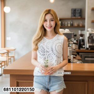 summer Crochet Sleeveless Top | เสื้อโครเชต์แขนกุดซัมเมอร์-681101220150