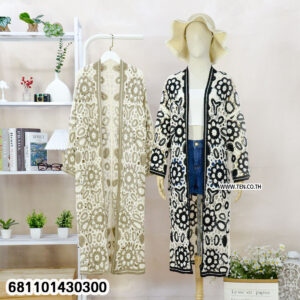 Bohemian Floral Crochet Statement Coat เสื้อคลุมโครเชต์ลายดอกเด่นสไตล์โบฮีเมียน-681101430300
