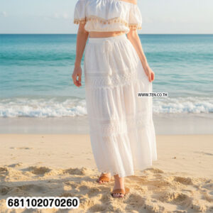 Bohemian crochet halter summer dress women beach style