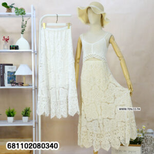 Boho Dream Crochet Lace Skirt กระโปรงโครเชต์ลูกไม้สไตล์โบโฮ-681102080340