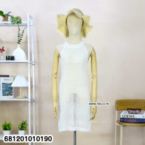 lightweight crochet beach dress women sleeveless mesh design
