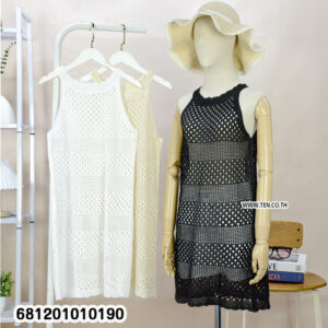 Lightweight Crochet Beach Dress เดรสโครเชต์บางเบาสำหรับชายหาด-681201010190
