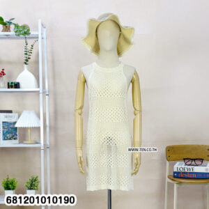 lightweight crochet beach dress women sleeveless mesh design
