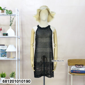 lightweight crochet beach dress women sleeveless mesh design