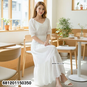 Summer Romance Eyelet Lace Maxi Dress เดรสยาวลูกไม้ฉลุ ลุคโรแมนติกสำหรับซัมเมอร์-681201150350