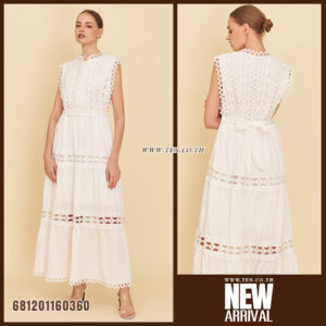 Alternative view of Elegant White Lace Maxi Summer Dress เดรสยาวลูกไม้สีขาว ลุคเรียบหรูซัมเมอร์-681201160360