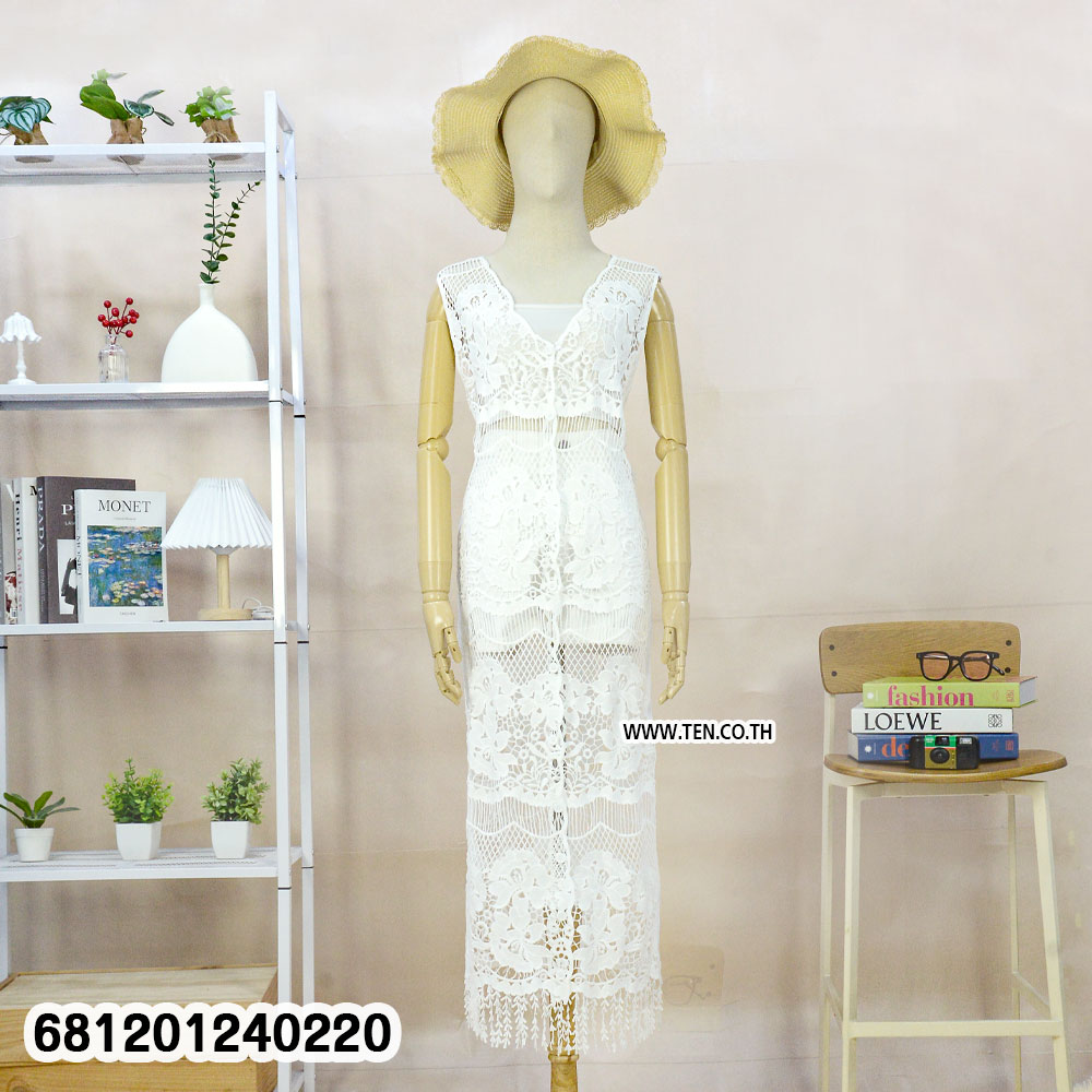 Romantic Floral Lace Long Vestเสื้อคลุมยาวลูกไม้ลายดอกไม้ -681201240220 - Image 5