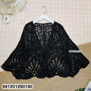 Vintage floral crochet lace vest in white with open knit pattern and bohemian summer design