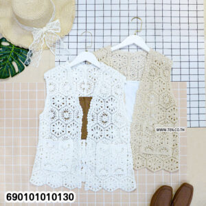 Floral Crochet Open Vest เสื้อกั๊กโครเชต์ลายดอกเปิดหน้า-690101010130