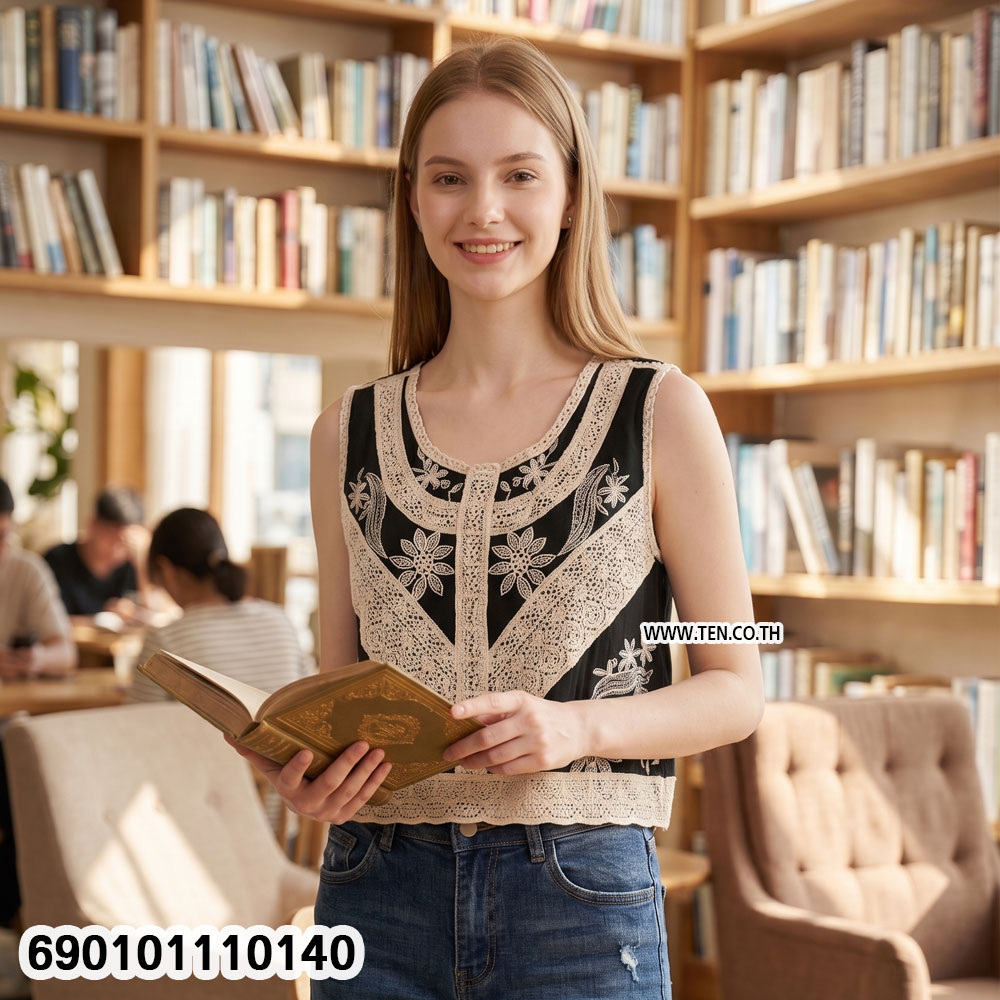 cotton boho embroidered sleeveless top free size relaxed fit everyday wear