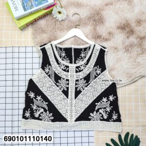 Boho Floral Embroidered Sleeveless Top เสื้อแขนกุดปักลายดอกสไตล์โบโฮ-690101110140