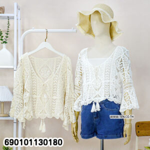 white cotton crochet boho lace top free size relaxed fit breathable everyday summer wear