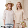 women sunflower embroidered sheer blouse breathable cotton relaxed summer fashion style