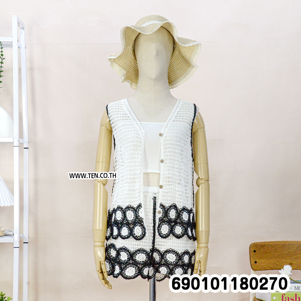 women boho crochet cotton set breathable summer beachwear resort fashion style