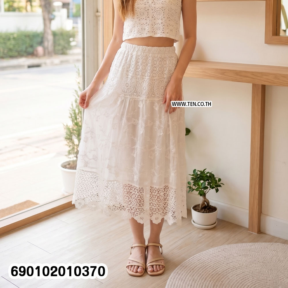 Bohemian Lace Gypsy Skirt กระโปรงยิปซีลูกไม้สไตล์โบฮีเมียน-690102010370 - Image 2