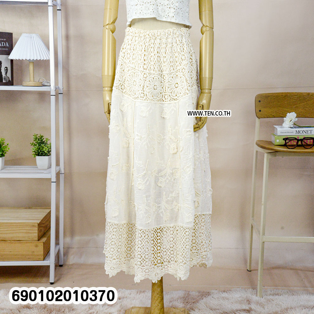 Bohemian Lace Gypsy Skirt กระโปรงยิปซีลูกไม้สไตล์โบฮีเมียน-690102010370 - Image 5