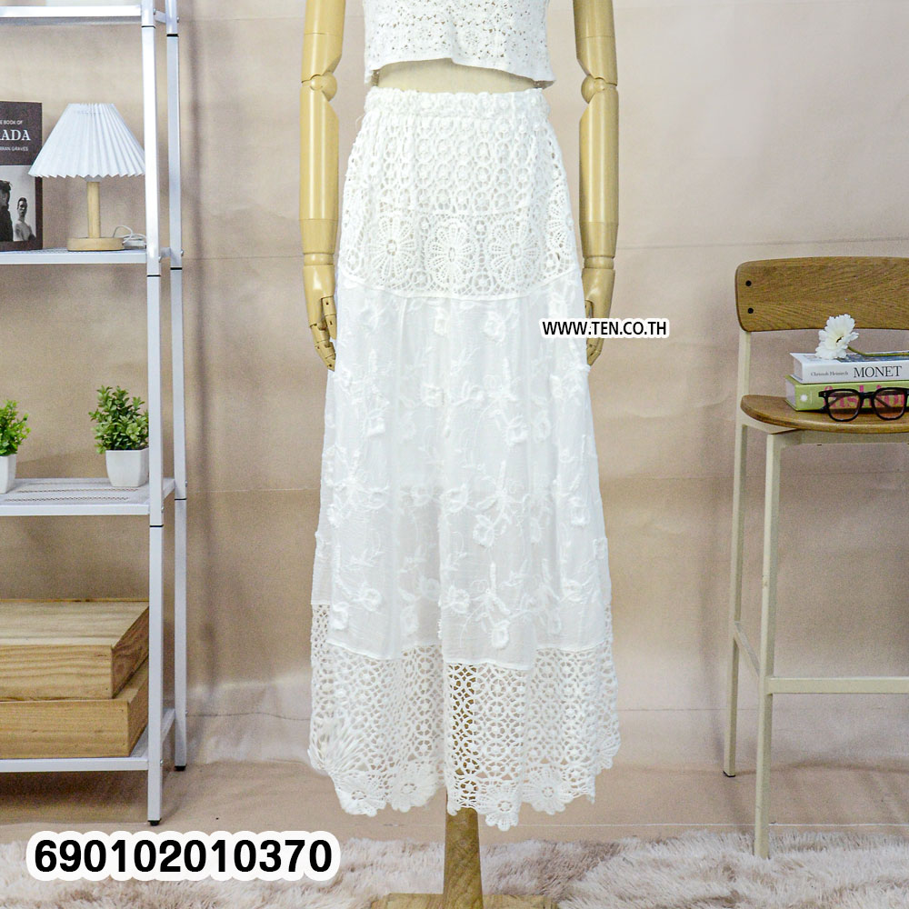 Bohemian Lace Gypsy Skirt กระโปรงยิปซีลูกไม้สไตล์โบฮีเมียน-690102010370 - Image 4