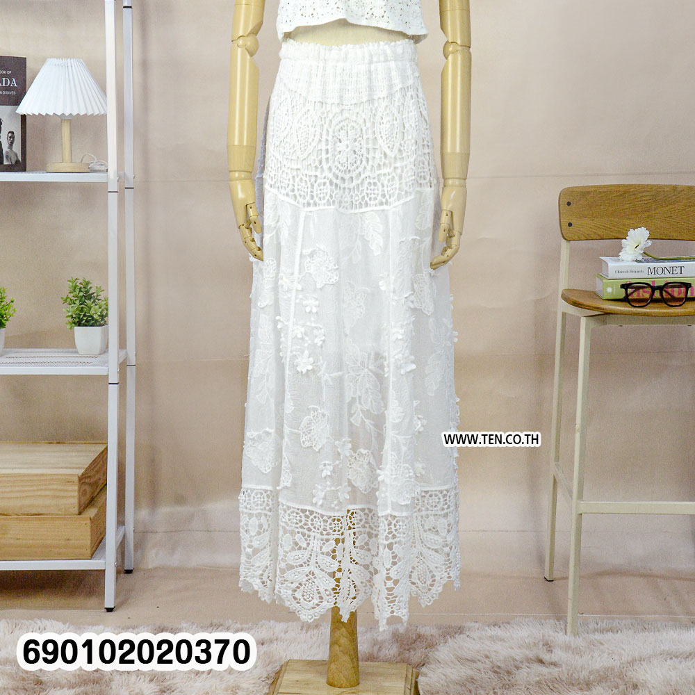 Layered Lace Gypsy Maxi Skirt กระโปรงยิปซีลูกไม้เลเยอร์ทรงยาว-690102020370 - Image 4