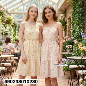 women pastel floral cotton cami dress breathable summer casual beachwear style