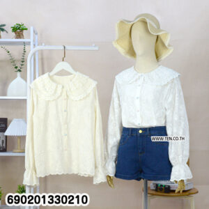 Peter Pan Collar Lace Blouse เสื้อลูกไม้ปกใหญ่สไตล์ปีเตอร์แพน-690201330210