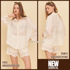 Cotton embroidery blouse women free size with breathable fabric, loose fit, button front and soft floral embroidered details.